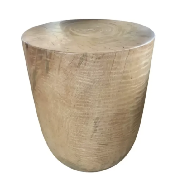 Sculptural Side Table Crafted from Solid Mango Wood