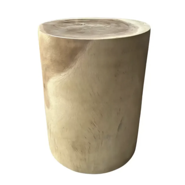 Suar Wood Side Table, Modern Organic, Hand-Crafted