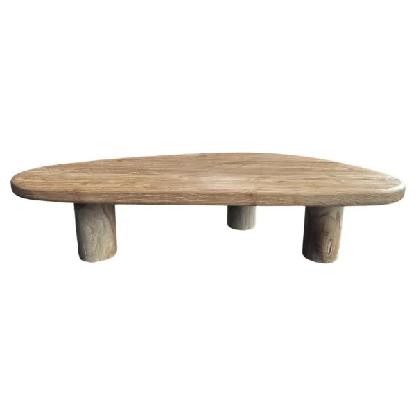 Sculptural Teak Wood Table, Modern Organic, Stunning Wood Textures