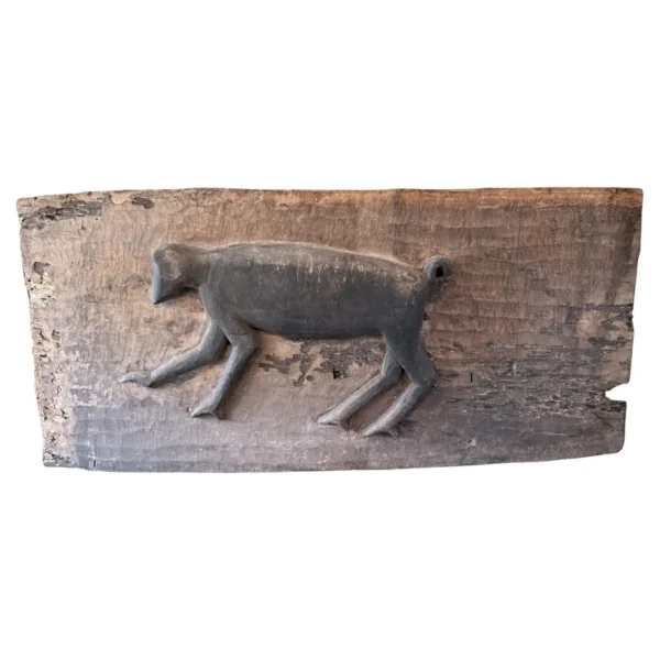 Striking Mentawai Tribal Door Panel Bilou Gibbon Carving c. 1900