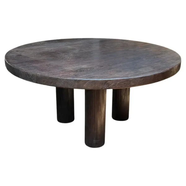 Large Teak Wood Table, Stunning Wood Textures Espresso Finish, Modern Organic