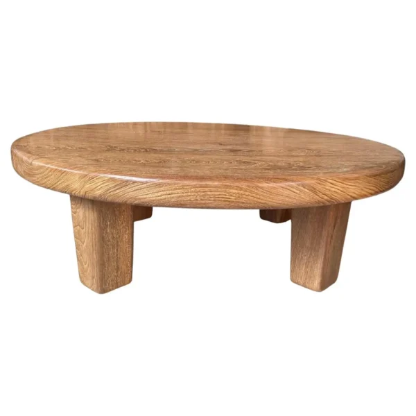Large Reclaimed Teak Wood Table, Natural Finish, Modern Organic